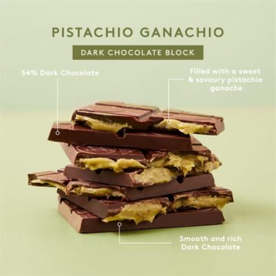 Koko Black Pistachio Ganachio | Dark Chocolate Block