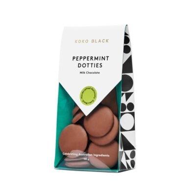 Koko Black Peppermint Dotties 100g | Milk Chocolate