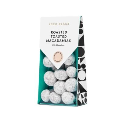 Koko Black Roasted Toasted Macadamias 100g | Milk Chocolate