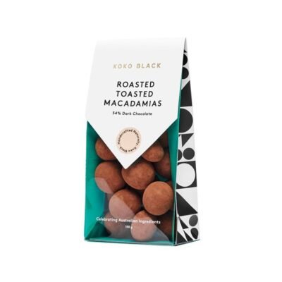 Koko Black Roasted Toasted Macadamias 100g | Dark Chocolate