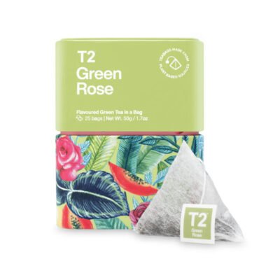 T2 Green Rose Tea Bag Icon Tin 25 pack