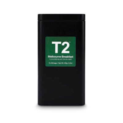 T2 Melbourne Breakfast Tea Bag Tin 60 pack