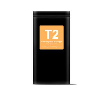 T2 Lemongrass and Ginger Tea Bag Tin 60 pack