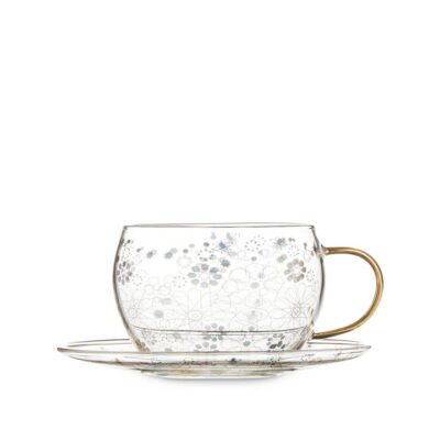 T2 Bee Moroccan Glass Cup & Saucer