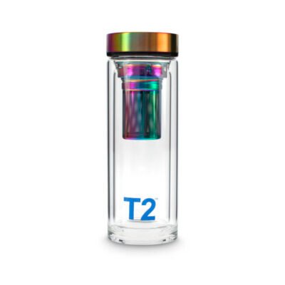 T2 T2 Double Walled Glass Flask Rainbow