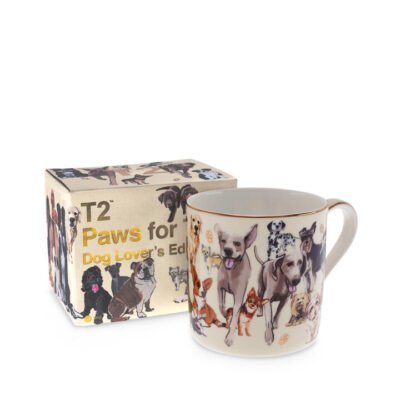 T2 Boxed Mug Paws For Tea Dogs