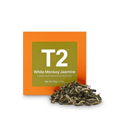 T2 White Monkey Jasmine Loose Leaf Cube 50g