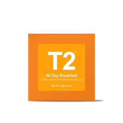 T2 All Day Breakfast Decaffeinated Loose Leaf Cube 100g