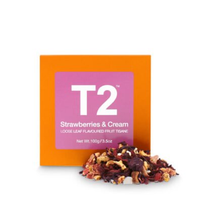 T2 Strawberries & Cream Loose Leaf Cube 100g