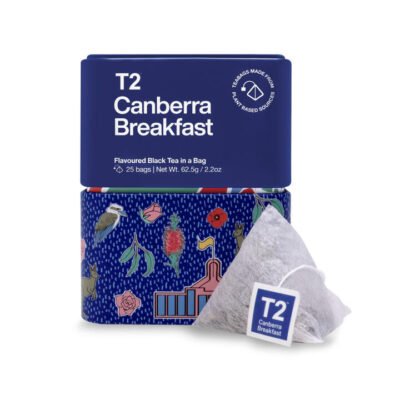 T2 Canberra Breakfast Tea Bag Icon Tin 25 pack