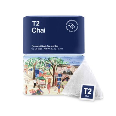 T2 Chai Tea Bag Icon Tin 25 pack