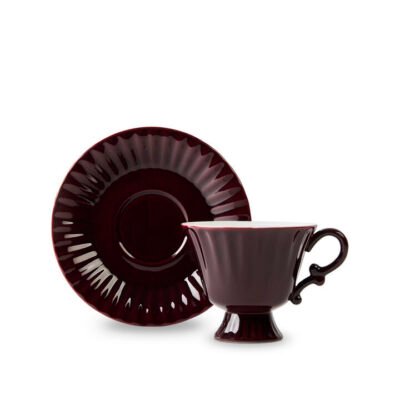 T2 Ancora Cup & Saucer Burgundy
