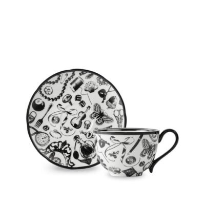 T2 Curios Cup & Saucer Black